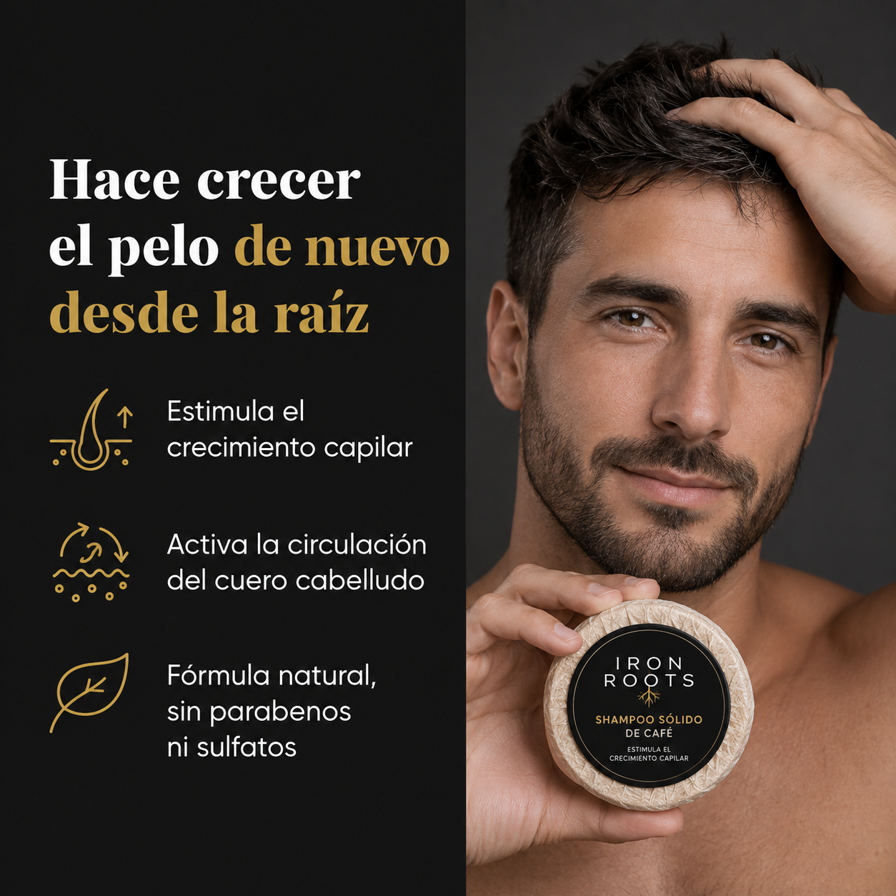 Shampoo Sólido para Crecimiento Capilar | Iron Roots