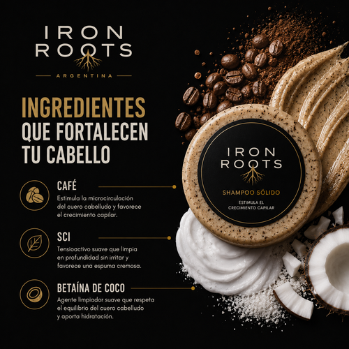 Shampoo Sólido para Crecimiento Capilar | Iron Roots